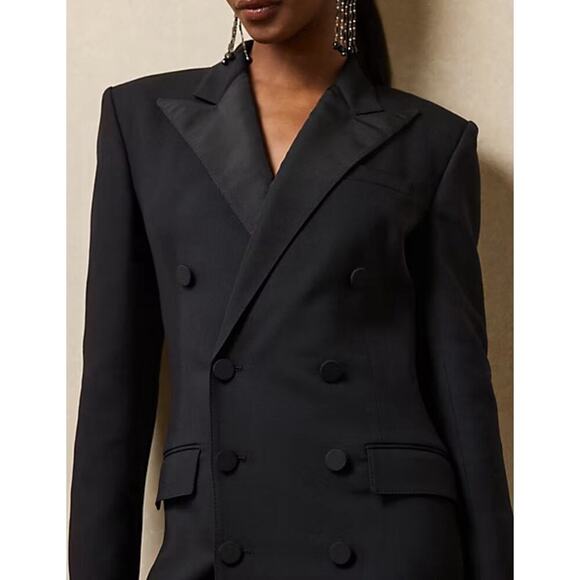 Ralph Lauren Purple Label Double Breasted Mini Dress Blazer Tuxedo size 10 - Picture 4 of 13